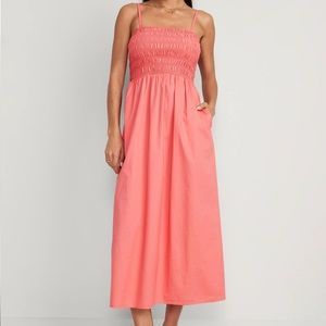 Fit & Flare Smocked Maxi Cami Dress